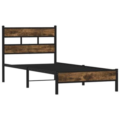 Bedframe met hoofdbord zonder matras sonoma eiken 80x200 cm