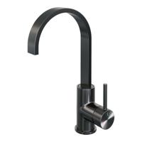 BRAUER Gunmetal Carving hoge opbouw wastafelmengkraan met draaibare platte uitloop model A gunmetal geborsteld PVD - thumbnail