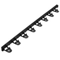 NATUUR Turftrim van polypropyleen en polyethyleen - 16 ankers - H 4,5 x (4 x L100) cm - Zwart - thumbnail