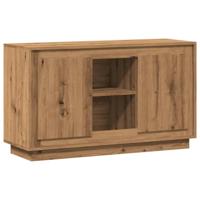 Dressoir 102x35x60 cm bewerkt hout artisanaal eikenkleurig - thumbnail