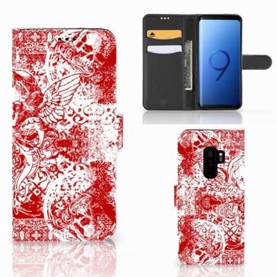 Telefoonhoesje met Naam Samsung Galaxy S9 Plus Angel Skull Rood Telefoonhoesje met Naam Samsung Galaxy S9 Plus Angel Skull Rood