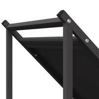 VidaXL Brandhoutrek 70x43x34,5 cm koudgewalst staal zwart - thumbnail