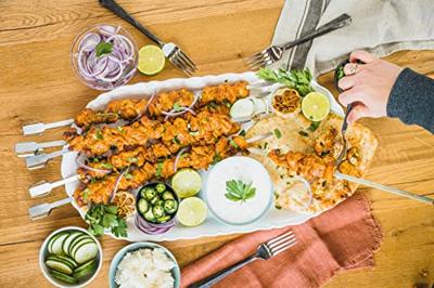 Multifunctionele RVS schaschlikset, 8 spiesen - Napoleon grills - thumbnail