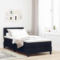 Boxspringbed met matras met matras Zwart 80 x 200 cm Stof - thumbnail