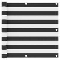 Balkonscherm 90x300 cm oxford stof antraciet en wit - thumbnail