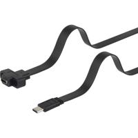 Renkforce RF-3415026 USB-kabel USB 3.2 Gen1 USB-C stekker, USB-C bus 0.50 m Zwart Schroefbaar, Zeer flexibel - thumbnail