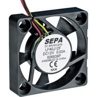 SEPA LF40J12SE22 Axiaalventilator 12 V/DC 8.3 m³/h (l x b x h) 40 x 40 x 10 mm - thumbnail