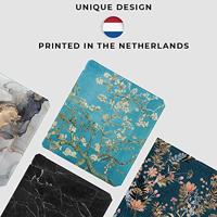 Lunso - Kobo Libra 2 (7 inch) - Vegan saffiano leren sleepcover hoes - Marble Magnus - thumbnail