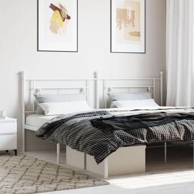 Hoofdbord 200 cm metaal wit