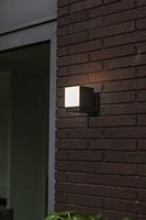 Buitenlamp vierkant zwart warm wit (3000K) Lutec &apos;Cuba&apos; verstelbaar gevel modern - thumbnail