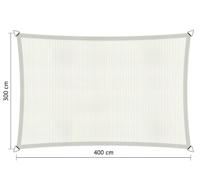 Rechthoek schaduwdoek 3,00x4,00 m Arctic White Shadow Comfort - Shadow comfort - thumbnail