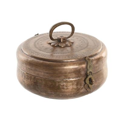 Doos-Juwelenkistje Home ESPRIT Koper Blik 25 x 25 x 10 cm