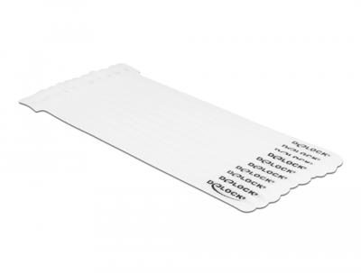 Delock Klittenband kabelbinder (l x b) 200 mm x 12 mm Wit 10 stuk(s)