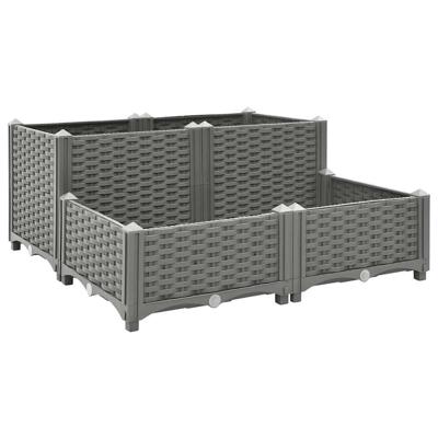 Plantenbak verhoogd 80x80x38 cm polypropyleen