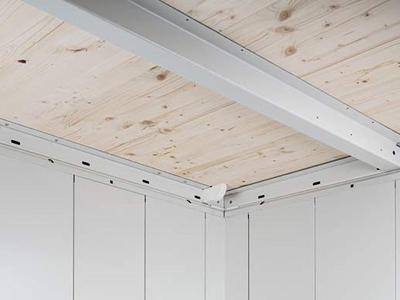 Biohort Neo 1B metalen tuinhuis enkele deur donkergrijs 236x180 cm- Plat dak- Metaal- Biohort