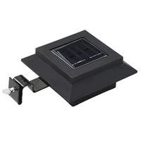 VidaXL Led-solarlampen vierkant 12 cm zwart 6 st - thumbnail