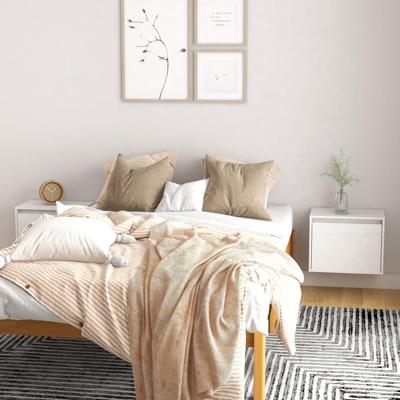 Wandkasten 2 st 45x30x35 cm massief grenenhout wit