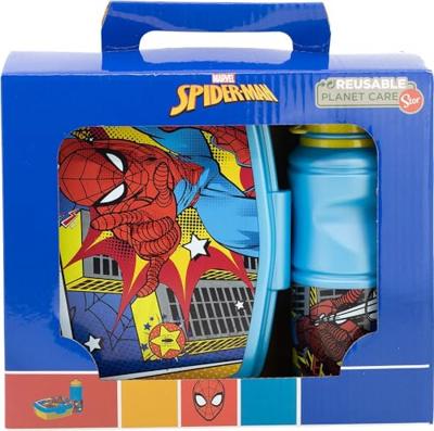Picknickhouder met Fles Spider-Man CZ11279 380 ml 17 cm Plastic
