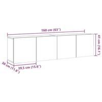 Tv-meubels 2 st wandgemonteerd 80x30x41 cm oud houtkleurig - thumbnail