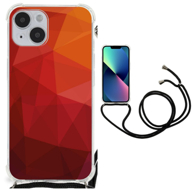 Shockproof Case voor iPhone 14 Plus Polygon Red Shockproof Case voor iPhone 14 Plus Polygon Red