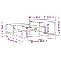 Salontafel 107x107x40 cm bewerkt hout sonoma eikenkleurig - thumbnail