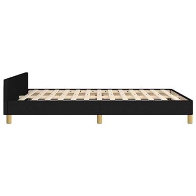 Bedframe zonder matras stof zwart 140x200 cm