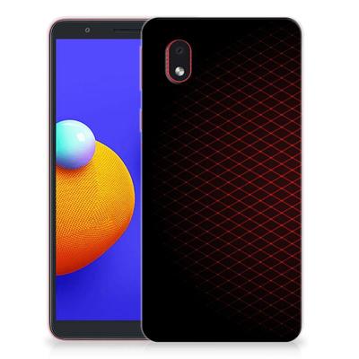 Samsung Galaxy A01 Core | TPU bumper | Geruit Rood Samsung Galaxy A01 Core | TPU bumper | Geruit Rood