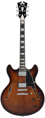 D&apos;angelico Premier DC Brown Burst