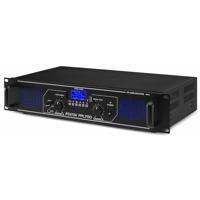 Fenton FPL700 digitale versterker - 2 x 350 watt, Bluetooth-functie, geïntegreerde mediaspeler, USB-poort, SD-slot, LED-effect, klasse D digitale versterker, rackmontage, incl. Afstandsbediening - thumbnail