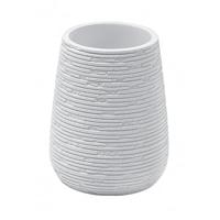 Tandenborstelhouder Sapho Gemini Vrijstaand 11.1x8.7 cm Polyresin Wit Sapho - thumbnail