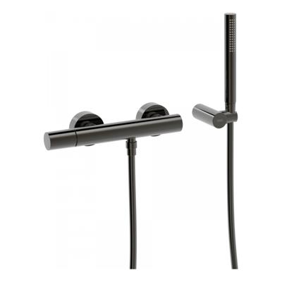 Douchemengkraan Tres Study Exclusive Rond 29 cm met Staafhanddouche Metallic Zwart