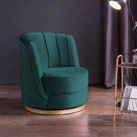 Artistiq Living Draaibare Fauteuil 'Meggie' Velvet, kleur groen - thumbnail