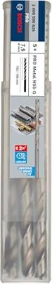 Bosch Accessories 2608596826 HSS Metaal-spiraalboor 7.5 mm Gezamenlijke lengte 156 mm Geslepen DIN 340 Cilinderschacht 5 stuk(s) Bosch Accessories 2608596826 HSS Metaal-spiraalboor 7.5 mm Gezamenlijke lengte 156 mm Geslepen DIN 340 Cilinderschacht 5 stuk(s)