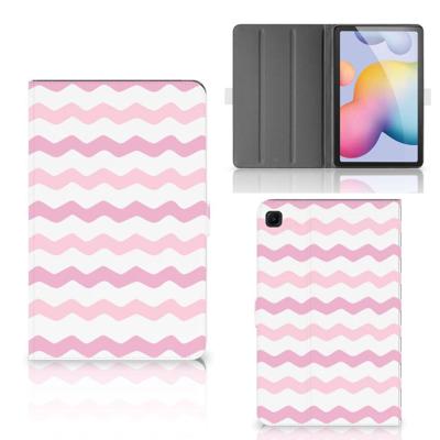 Samsung Galaxy Tab S6 Lite | S6 Lite (2022) Tablet Hoes Waves Roze Samsung Galaxy Tab S6 Lite | S6 Lite (2022) Tablet Hoes Waves Roze