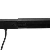 QAZQA 1-fase railsysteem zwart met 4 spots en I voeding vierkant - - thumbnail