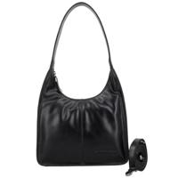 Hide & stitches porto leren schoudertas-Black - thumbnail