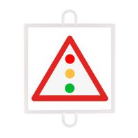 TRAFFIC SIGN DANGER Nº 10 (TRAFFIC LIGHT) - thumbnail