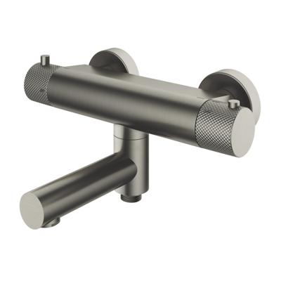 Thermostatische Badmengkraan Hotbath Cobber X Met Wegdraaibare Uitloop Geborsteld Nikkel