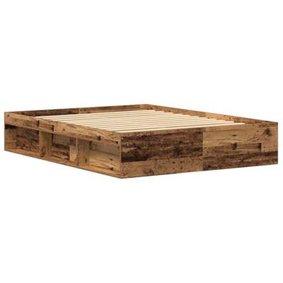 Bedframe zonder matras 150x200 cm bewerkt hout oud hout