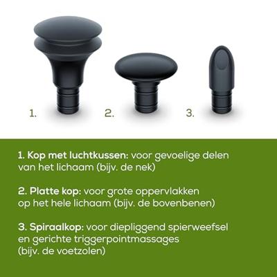 Beurer MG 79 sensitive Mini-Massagegun Massage-apparaat Zwart - thumbnail