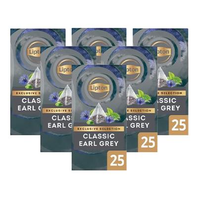 Thee Lipton Exclusive earl grey 25x2gr | 6 stuks
