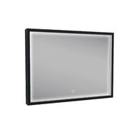 Wiesbaden Badkamerspiegel met LED-Verlichting Condensvrij Mat Zwart - Badkamerspiegel 70x50 cm Mat Zwart - thumbnail