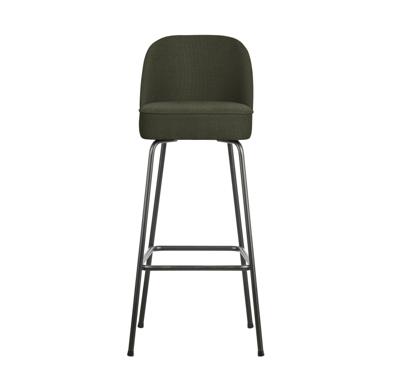 WOOOD Barkruk 'Vogue' Woven, kleur Warm Groen (zithoogte 80cm)