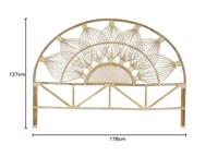 Hoofdbord DKD Home Decor Bruin Natuurlijk 180 x 4 x 90 cm - thumbnail