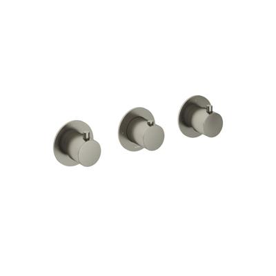 Hotbath Cobber - Afbouwdeel voor Inbouw Douchethermostaat - 2 Stopkranen - Roestvrijstaal - V01