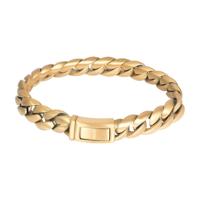 iXXXi Men Stalen Armband Lombok Mat Goud | Maat 22 - thumbnail