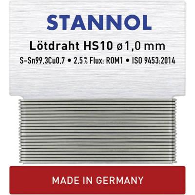 Stannol HS10 Soldeertin, loodvrij Loodvrij Sn99,3Cu0,7 ROM1 6 g 1 mm