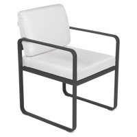 Fermob Bellevie dining armchair tuinstoel Anthracite - Off-White - thumbnail