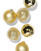 HEMA Kerstballen set glas goud - 6 stuks (goud) - thumbnail