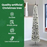 VidaXL Kunstkerstboom groen 270 cm pvc en staal en kunststof - thumbnail